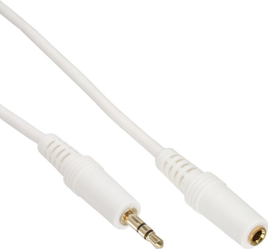 InLine Cablu Audio Jack 3,5 mm Male - 3,5 mm Feminin Alb 10m 99937W