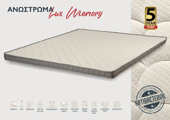 KS Kouppas Ανώστρωμα Memory Διπλό Memory Foam 140x200εκ.