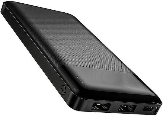 Hoco J72 Power Bank 10000mAh 10W cu 2 Porturi USB-A și Port USB-C Negru