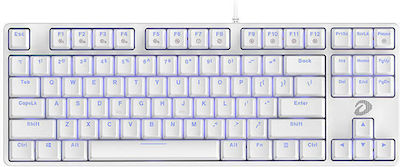 Dareu EK87 Gaming Mechanical Keyboard Tenkeyless with Custom Red switches and Illuminated keys (English US) White