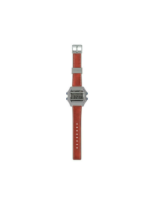 I AM Digital Watch Battery with Red Rubber Strap