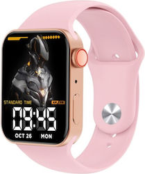 T100 Plus 42mm Smartwatch με Παλμογράφο (Ροζ)