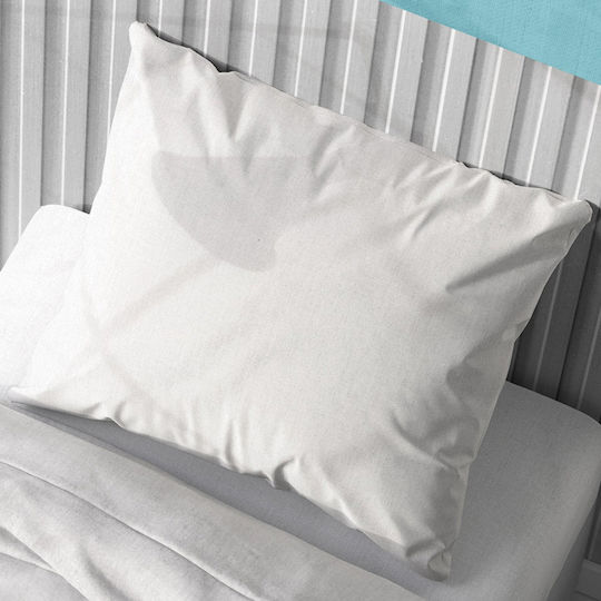 Dimcol Solid Детски калъф за възглавница от 100% памук 50x70cm White 1930813106249176
