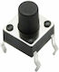 Διακόπτης Tact Switch 6x6 h 6.0mm Μαύρο