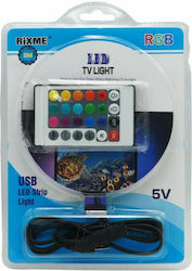 LED Streifen Versorgung USB (5V) RGB Länge 2m und 30 LED pro Meter mit Fernbedienung