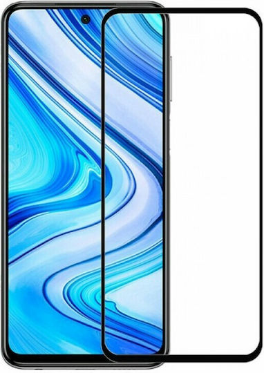 3D Vollflächig gehärtetes Glas Schwarz (Redmi 9T / Poco M3)