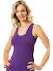 Women's Sleeveless T-Shirt and Racer Back with Racer Back Purple