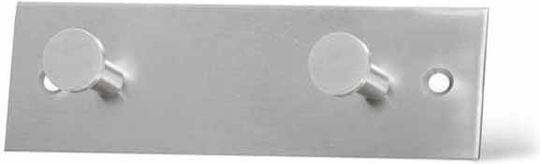 Grekon Haken Badezimmer Doppelt Schrauben Inox Silber