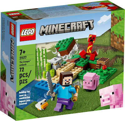 Lego Minecraft The Creeper Ambush pentru 7+ ani