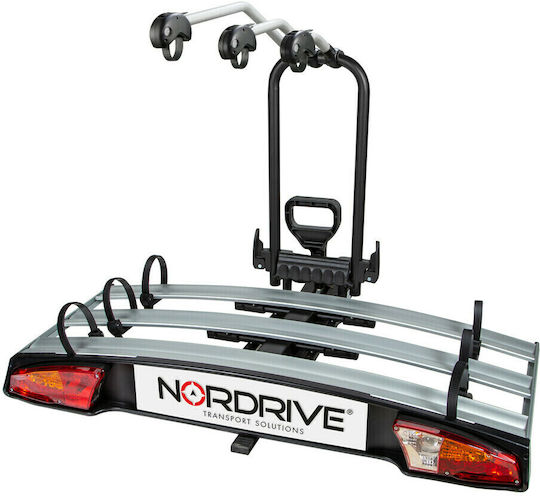 Nordrive Wave 3 Car Bike Tow Hitch Rack for 3 Bikes