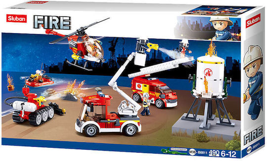 Sluban Blocks Fire Brigade Set for 6 - 12 Years 490pcs