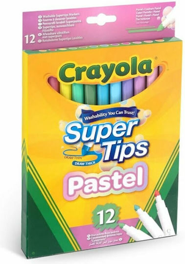 Crayola Pastel Lavabili Markere de Desen Set 12buc