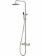 Imex Moscu Adjustable Shower Column with Mixer 87-133cm Silver