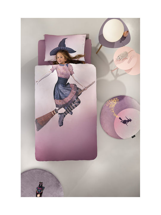 Saint Clair Kids Quilt Set Single with Pillowcase Spell Purple 160x230cm