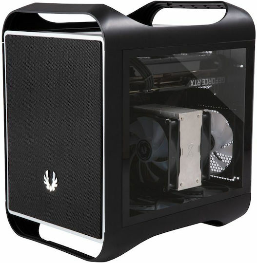 BitFenix Prodigy M 2022 Gaming Mini-Turm Computergehäuse mit Seitenfenster Schwarz