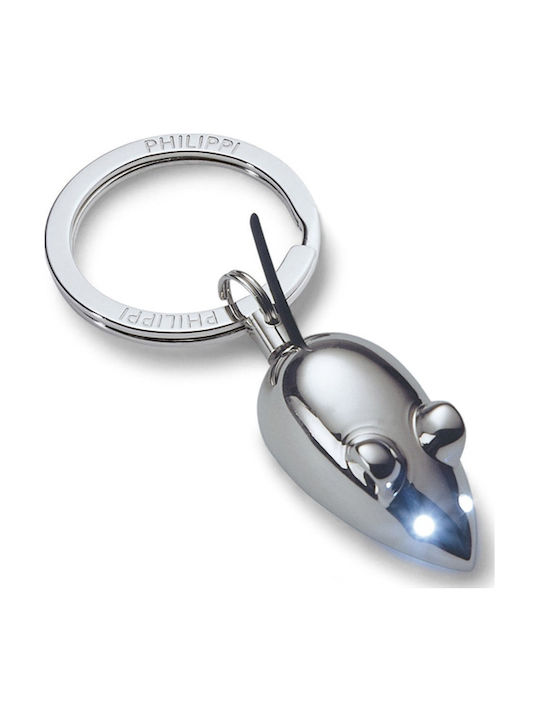Philippi Keychain Eros Metallic with LED Silver