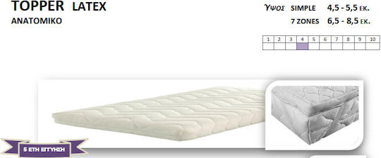Douceur Ανώστρωμα Firm 7 Zones Μονό Latex 90x200x6.5εκ.