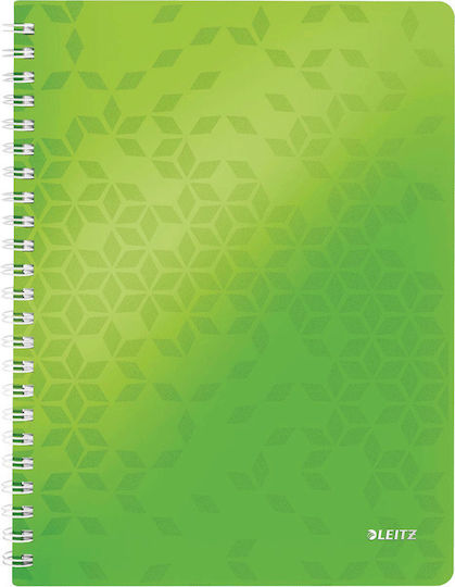Leitz Wow Caiet Spiral A4 80 Foi Cu Dungi Verde