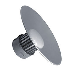 GloboStar Φωτιστικό Καμπάνα 150W Ψυχρό Λευκό 14400lm με Ενσωματωμένο LED Ασημί Ø45xΥ29cm GloboStar Φωτιστικό Καμπάνα 150W Ψυχρό Λευκό 14400lm με Ενσωματωμένο LED Ασημί Ø45xΥ29cm