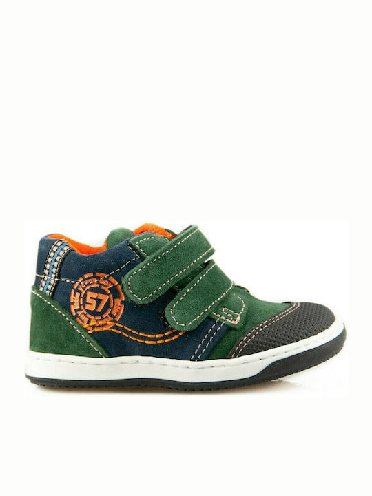 Ghete Copii din Suede cu Velcro Verzi