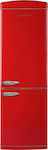 Morris Retro Ψυγειοκαταψύκτης 330lt Total NoFrost Υ190.1xΠ60.5xΒ68.1εκ. Κόκκινος