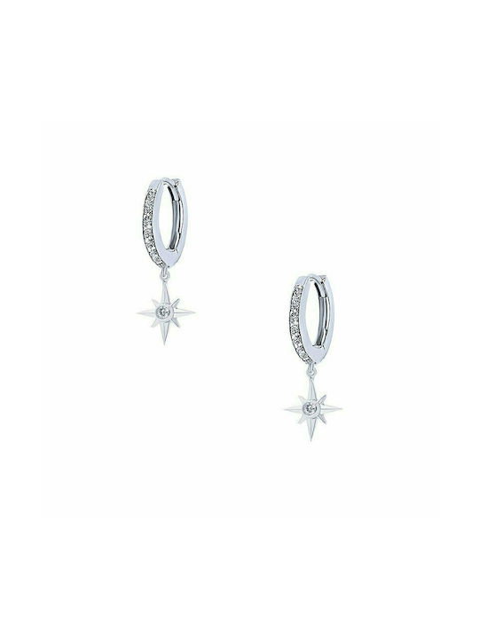 Silver hoop earrings "Starlette"