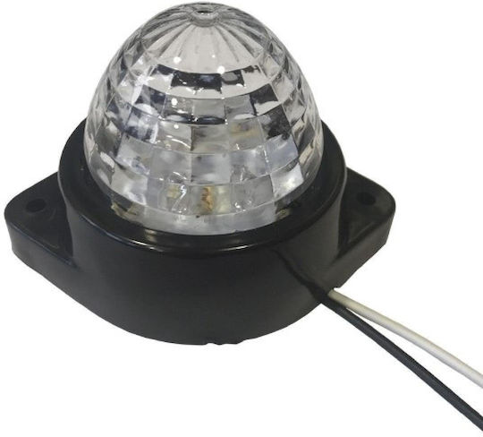GloboStar Πλευρικά Φώτα Όγκου Φορτηγών Bullet LED 6 SMD DC 24V Αδιάβροχο 24V - Λευκό 115404
