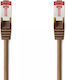 Nedis U/UTP Cat.6 (Gigabit) Καλώδιο Δικτύου Ethernet 5m Καφέ