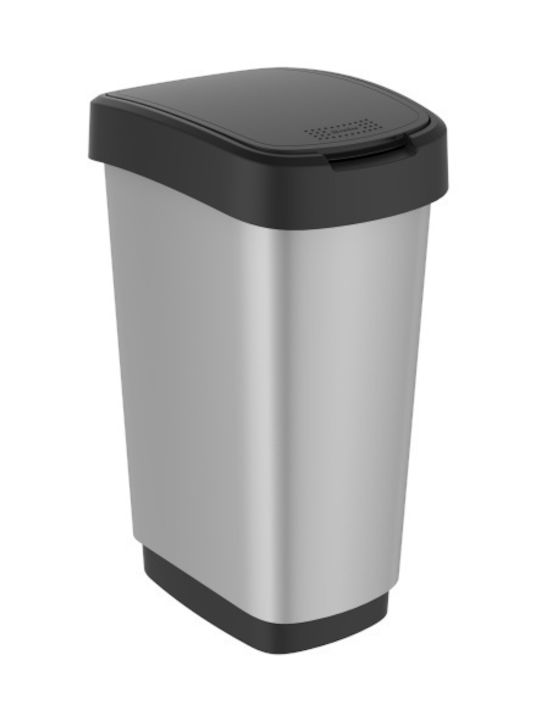 Rotho Babydesign Plastic Waste Bin 50lt Gray