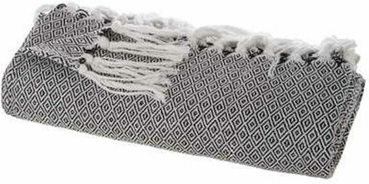 Atmosphera Armchair Throw P125xW150cm Black Atmosphera Armchair Throw P125xW150cm Black