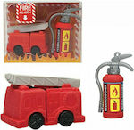 Trend Haus Eraser Set for Pencil and Pen Fire Alarm 2pcs Red