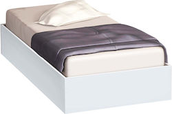 Caza Bed Base Semi-Double made of Wood White 120x190cm. 1219920258