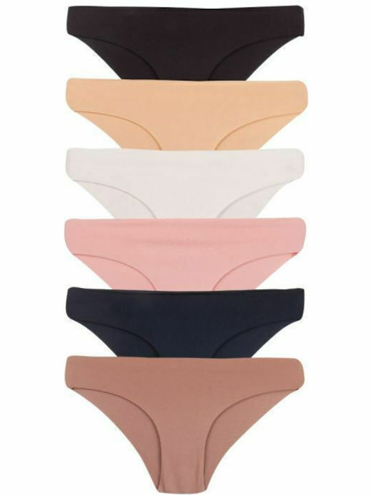 CottonHill Women's Slip MultiPack Seamless Blac...