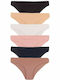 Γυναικεία Slip MultiPack χωρίς Ραφές Black/Navy/Beige/White