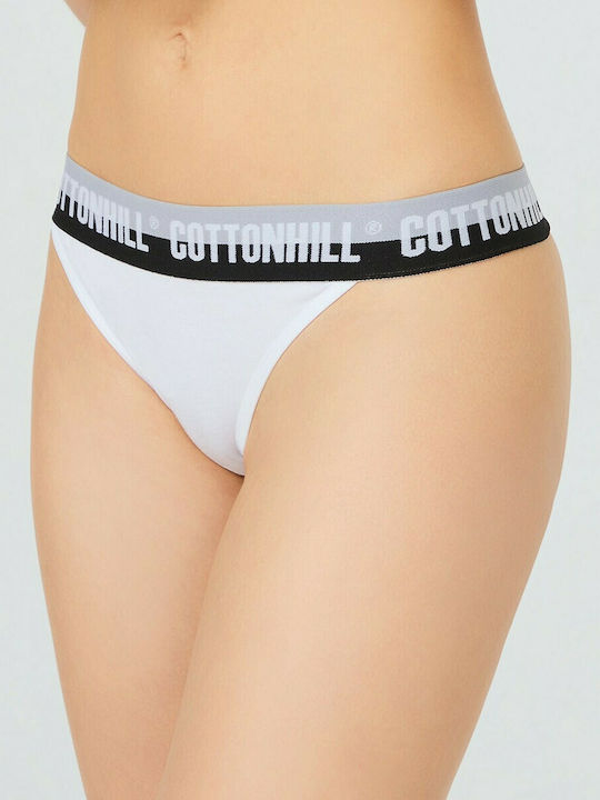 CottonHill Βαμβακερό Γυναικείο String Λευκό