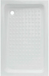 Tema Rectangular Porcelain Shower White Simple Rectangular 70x100x10cm