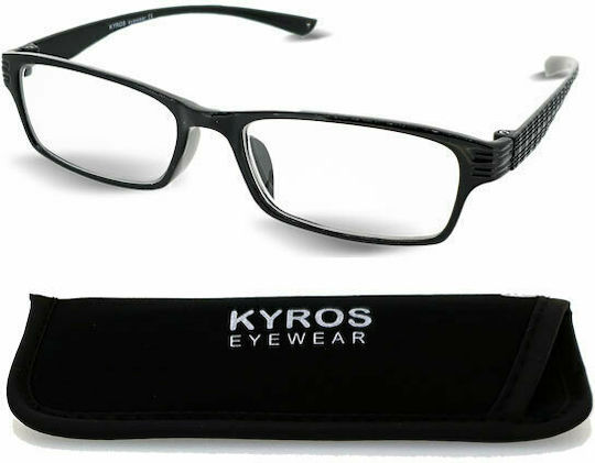 Kyros 408 Women's Reading Glasses +1.50 in Black color