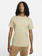 Nike Sportswear Club Men's Athletic T-shirt Short Sleeve Limestone / White