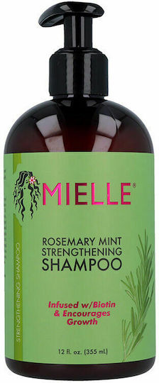 Mielle Organics Rosemary Mint Scalp & Hair Strength Shampoos Reconstruction/Nourishment & Hydration for All Hair Types 355ml