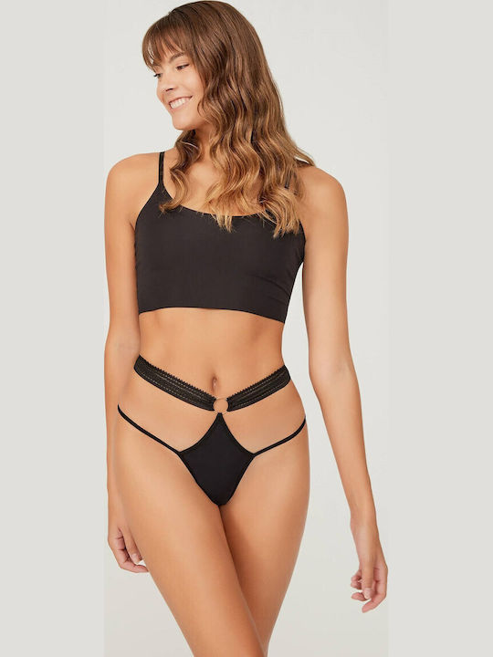 CottonHill Damen Zeichenfolge Schwarz