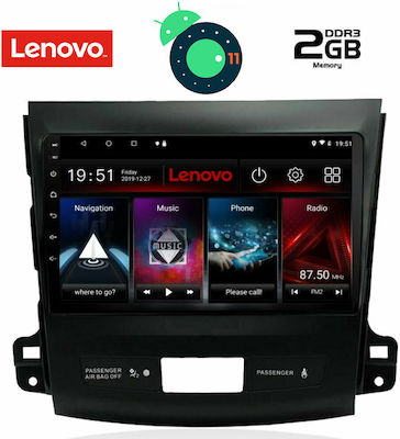 Lenovo Car-Audiosystem für Peugeot 4007 Mitsubishi Outlander Citroen C-Crosser Audi A7 2006-2012 (Bluetooth/USB/AUX/WiFi/GPS/Apple-Carplay) mit Touchscreen 9" DIQ_LVB_4442