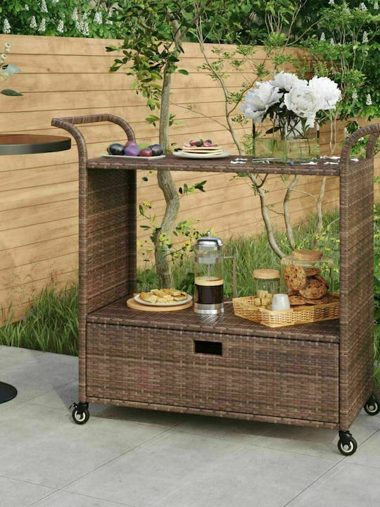 Τραπέζι Μπαρ Εξωτερικού Χώρου Rattan Καφέ 100x4...