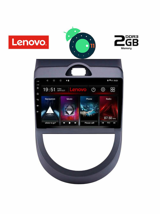 Lenovo Sistem Audio Auto pentru Kia Suflet Audi A7 2008-2013 (Bluetooth/USB/AUX/WiFi/GPS/Apple-Carplay/Partitură) cu Ecran Tactil 9" DIQ_LVB_4320