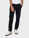 Pantaloni Chino Elastic cu Croială Slim Negru