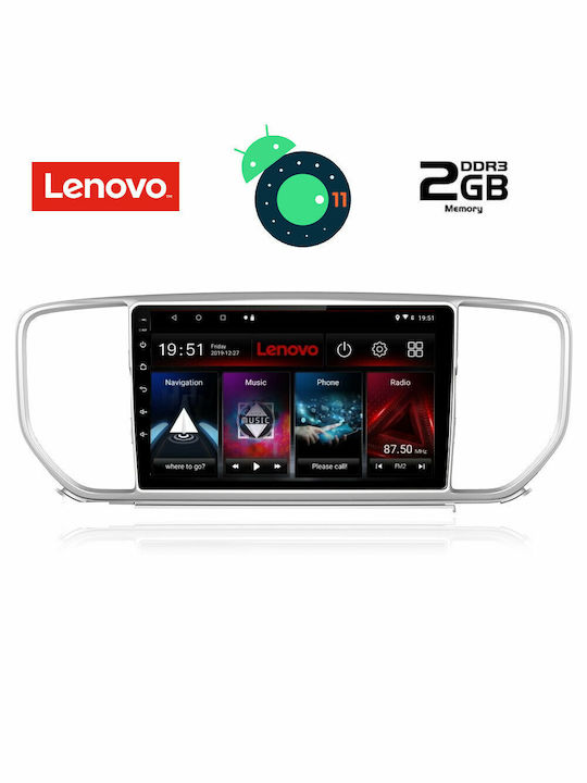 Lenovo Car-Audiosystem für Kia Sportage Audi A7 2018 (Bluetooth/USB/AUX/WiFi/GPS/Apple-Carplay) mit Touchscreen 9" DIQ_LVB_4327