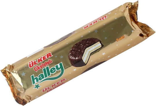 Ulker Biscuits Halley With Topping & Filling Chocolate & Milk Cream 8pcs 240gr