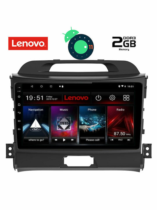 Lenovo Car-Audiosystem für Kia Sportage Audi A7 2010-2015 (Bluetooth/USB/AUX/WiFi/GPS/Apple-Carplay) mit Touchscreen 9" DIQ_LVB_4325