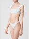 Karl Lagerfeld Sports Bra Bikini Top White