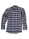 MEN'S DARK BLUE CHECKERED SHIRT BY GUISEPPE GENTILE