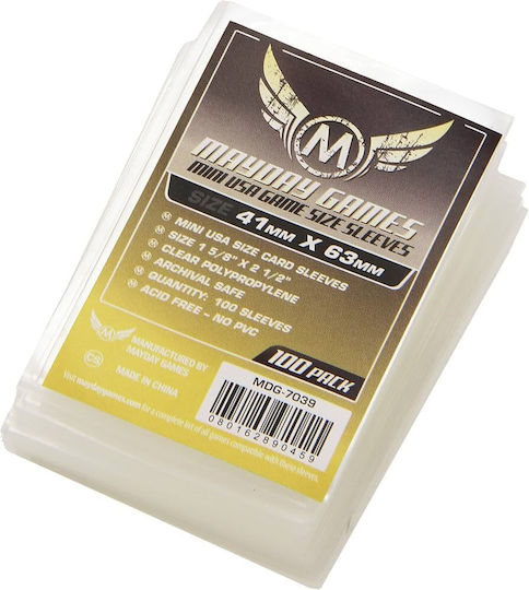 Mayday Games Mini USA Card Sleeves Mini American Size 100τμχ Clear
